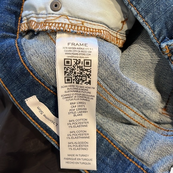 Frame L’Homme Slim Denim - Picture 7 of 10
